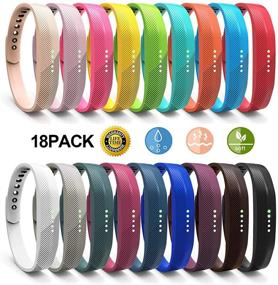 img 4 attached to Adjustable Breathable Sport Wristbands Silicone Replacement Bands Compatible 🏋️ for Fitbit Flex 2 - JOMOQ Accessories for Women and Men