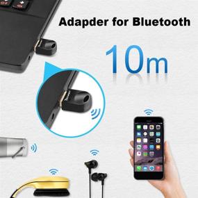 img 1 attached to Techkey USB Bluetooth 4.0 Adapter Dongle: Enhanced Connectivity for PC Laptop Desktop, Stereo Music, Skype Calls, Keyboard, Mouse | Windows 10 8.1 8 7 XP Vista Compatible