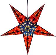 dara blue paper star lantern with 12 foot power cord included logo