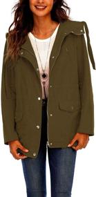 img 3 attached to 🧥 Famulily Women's Lightweight Military Hooded Anorak Parka Safari Outwear Jacket