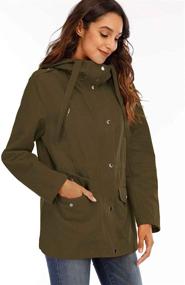 img 1 attached to 🧥 Famulily Women's Lightweight Military Hooded Anorak Parka Safari Outwear Jacket