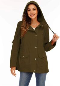 img 2 attached to 🧥 Famulily Women's Lightweight Military Hooded Anorak Parka Safari Outwear Jacket