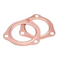 acouto 2.5 inch copper header collector gaskets - durable & reusable exhaust gaskets for sbc bbc 302 350 454 3 bolt - 2 pack logo