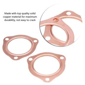 img 1 attached to Acouto 2.5 Inch Copper Header Collector Gaskets - Durable & Reusable Exhaust Gaskets for SBC BBC 302 350 454 3 Bolt - 2 Pack