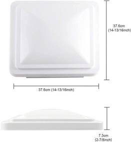 img 2 attached to RVGUARD RV Roof Vent Cover 14 Inches: Universal Replacement Lid White (2 Pack) for Ventline (pre 2008) & Elixir Vents (since 1994)