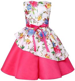 img 3 attached to Sleeveless Printed Sundresses: Perfect Occasionwear for Toddler Girls' Clothing in Dress Collection