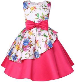 img 4 attached to Sleeveless Printed Sundresses: Perfect Occasionwear for Toddler Girls' Clothing in Dress Collection