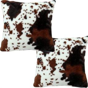 img 4 attached to Entua Decorative Cowhides Pillowcase Abstract