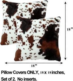 img 3 attached to Entua Decorative Cowhides Pillowcase Abstract