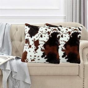 img 1 attached to Entua Decorative Cowhides Pillowcase Abstract