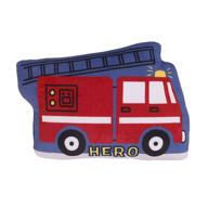 🚒 carter's firetruck red, white, & blue decorative pillow - perfect addition for patriotic decor in red, blue, white, and yellow logo