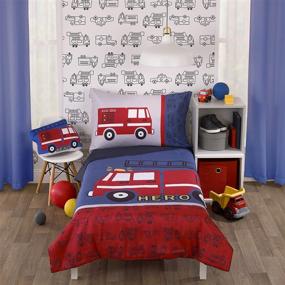 img 1 attached to 🚒 Декоративная подушка Carter's Firetruck Red, White & Blue - идеальное дополнение к патриотическому декору в красном, синем, белом и желтом цветах