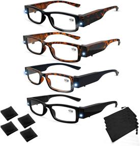 img 4 attached to 🔍 Enhanced Vision: Reading Glasses with Frame-Integrated Bright LED Lights