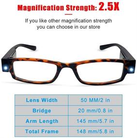 img 1 attached to 🔍 Enhanced Vision: Reading Glasses with Frame-Integrated Bright LED Lights