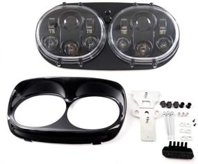 img 4 attached to Двойное обновление передних фар LED для мотоцикла Road Glide (2004-2013) - Черный