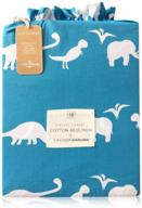 🦖 lausonhouse dinosaur duvet cover set for kids bedding - twin, 100% cotton dinosaur print duvet cover set logo