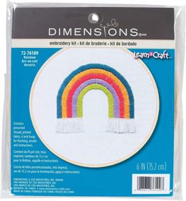 img 4 attached to 💖 DIY Needlepoint Kit: Explore the Rainbow with DIMENSIONS 72-76109, Complete with 6'' Bamboo Hoop