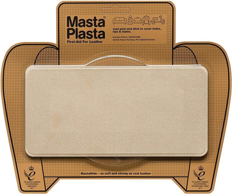 MastaPlasta Self-Adhesive Patch for Leather and Vinyl Repair, Large, Tan - 8 x 4 inch - Multiple Colors Available