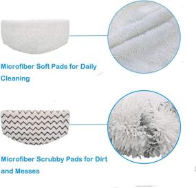 img 2 attached to Rongbenyuan Steam Mop Pads for Bissell Powerfresh 1940 1440 1544 1806 2075 Series - 4 pcs Set: Model 19402 19404 19408 19409 1940a 1940f 1940q 1940t 1940w B0006 B0017
