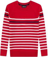 👕 adorable striped jacquard pullover sweater for toddler boys - trendy boys' clothing logo