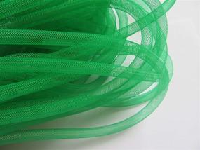 img 1 attached to 🎄 YYCRAFT 15 Yards Green Mesh Tube Deco Flex for Wreaths, Cyberlox, CRIN Crafts - 8mm (3/8 Inch)