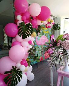 img 2 attached to 🎈 LEKANI Hot Pink and Gold Balloon Garland Kit - Perfect for Wedding and Birthday Party Decorations - includes 140 Pieces