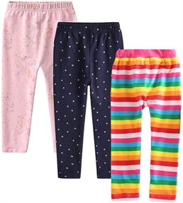 img 4 attached to Платья для малышей DXTON с лосинами: стильная одежда для девочек