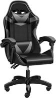 🪑 grey/black yssoa backrest and seat adjustable swivel recliner racing office computer ergonomic video game chair logo