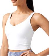 🏋️ women's uotjcnr longline padded sports bra: gym, yoga, fitness crop top for workout and running logo