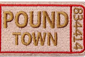 img 2 attached to 🎫 Iron-On Patch: Ticket to Pound Town Biker Morale Applique - Funny Embroidered Sew-On Emblem