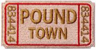 🎫 iron-on patch: ticket to pound town biker morale applique - funny embroidered sew-on emblem logo