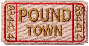 img 3 attached to 🎫 Iron-On Patch: Ticket to Pound Town Biker Morale Applique - Funny Embroidered Sew-On Emblem