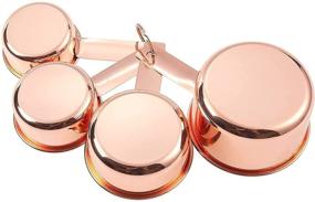 img 2 attached to Stackable Copper Plated Stainless Steel Measuring Cup Set - 4 Pieces for Precision Baking & Cooking