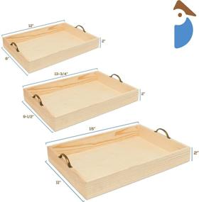 img 3 attached to 🐦 Woodpeckers Unfinished Wood Nesting Serving Trays: Crafting, Resin, Organizing, DIY Décor, Montessori Activity Sets