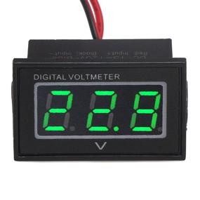 img 4 attached to 💧 DROK Waterproof DC 15-120V Digital Voltmeter Voltage Measurement Gauge Blue/Green LED Panel 24V Volt Meters - Green