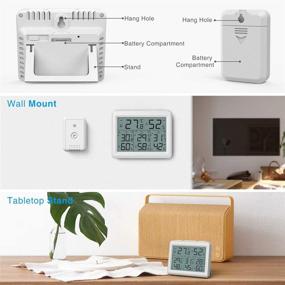 img 1 attached to 🌡️ AMIR Indoor Outdoor Thermometer with 3 Wireless Sensors and LCD Backlight: A Reliable Temperature Humidity Monitor for Home, Office, and Baby Room