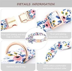 img 2 attached to 🌸 Cute Dog Collar with Flower for Girl Dogs - Floral Pattern, Adjustable & Safe Metal Buckle - Ideal for Small, Medium, and Large Puppies