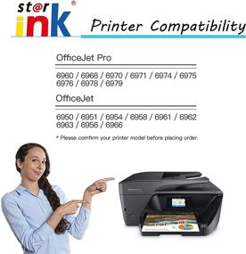 img 3 attached to 🖨️ St@r ink HP 902XL 902 XL Compatible Ink Cartridge Replacement (Latest Chip) for OfficeJet 6978 6968 6958 6979 6962 6954 6960 6970 6975 Printer - Black, 2 Packs