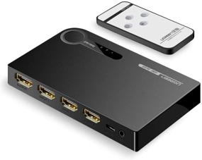 img 4 attached to UGREEN HDMI переключатель 4K: Первоклассный 3-портовый хаб-сплиттер для ПК, ноутбука и игровых консолей - Полное HD 1080P, совместим с 3D - Включает пульт ДУ с ИК-управлением