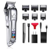 💇 surker professional cordless hair clippers: ultra-precise trimmer kit for men with rechargeable battery & led display logo