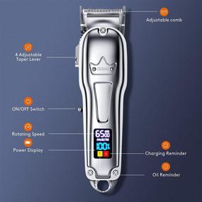 img 1 attached to 💇 Surker Professional Cordless Hair Clippers: Ultra-precise Trimmer Kit for Men with Rechargeable Battery & LED Display