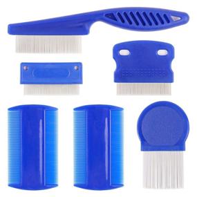 img 4 attached to 🐱 MoHern's 6 Pcs Cat Combs: Effective Dog and Cat Combing Tools for Tear Stains, Floating Hair, and Dandruff Removal