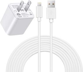 img 4 attached to 🔌 Apple MFi Certified 2в1 10фт Кабель/Шнур Lightning + Двухпортовое USB зарядное устройство для стены - Быстрая зарядка для iPhone Xs Max XR X 8 Plus 7 6s 6 5s 5 iPad 4 Air Mini.