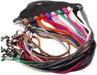 12-pack colorful nylon braided eyeglass cord reading sunglass neck strap - eyewear retainer rope holder, 23.6 inches logo