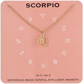 img 4 attached to Augonfever Birthday Scorpio Necklace Constellation