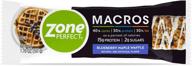 плиточные протеиновые батончики zone perfect macros с ароматом черники и кленового вафельного блина - упаковка из 20шт. логотип