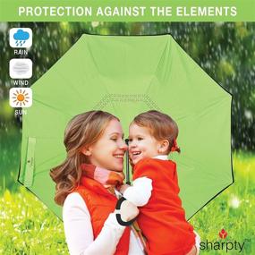 img 1 attached to Sharpty Windproof Umbrellas: Optimal Protection in Black and Green