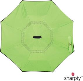 img 3 attached to Sharpty Windproof Umbrellas: Optimal Protection in Black and Green