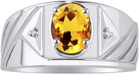 img 4 attached to 💎 Citrine Diamond Boys' Jewelry: RYLOS Classic Yellow, Perfect for a Timeless Charm