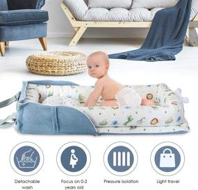 img 3 attached to Breathable Bassinet: Convenient and Portable Sleeping Solution for Kids' Home Store